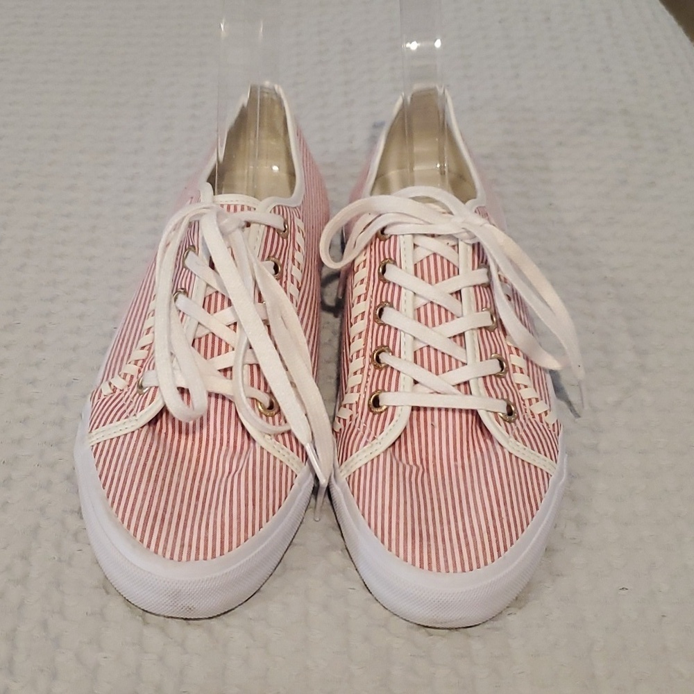 Jack Rogers- Carter Seersucker- Sneakers- Red- Women's- 7.5M (#1)